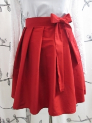 Dámská červená sukně zavinovací 