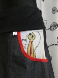 Dámská džínová sukně kočky do gumy