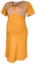 Noční košile pro těhotné a kojící matky, sv.oranž-oranž