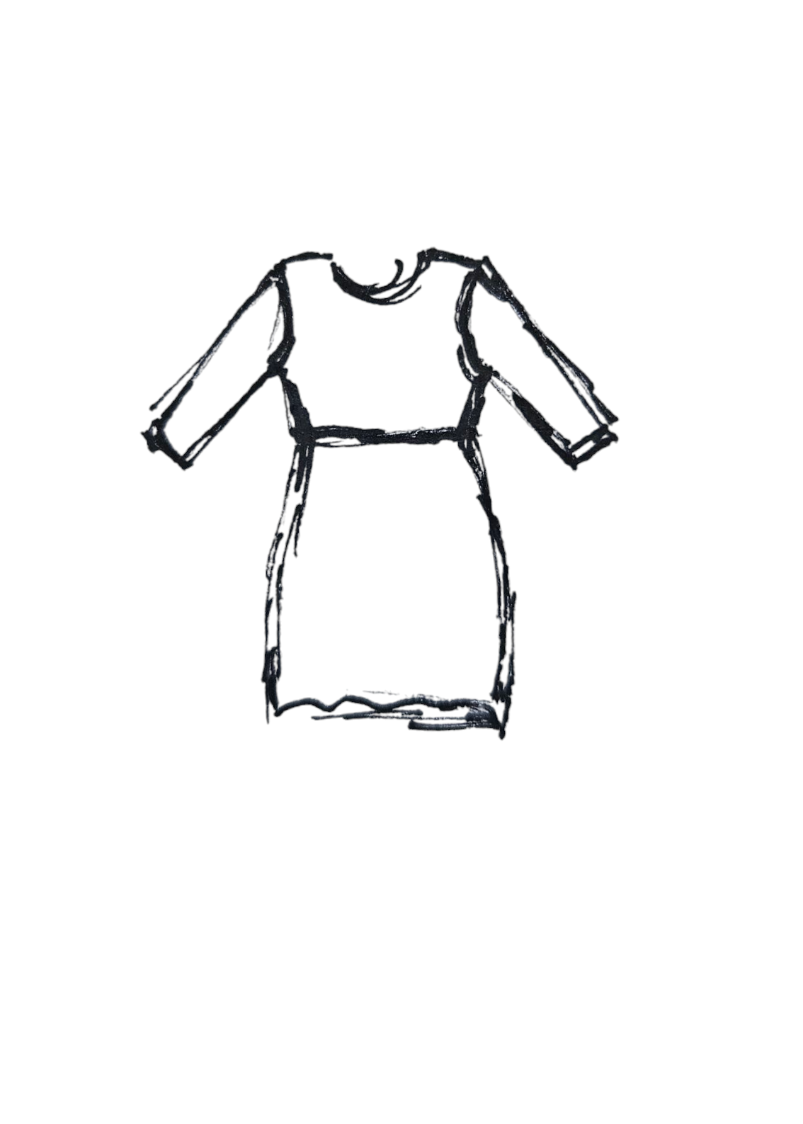 Šaty přestřižené pod prsy