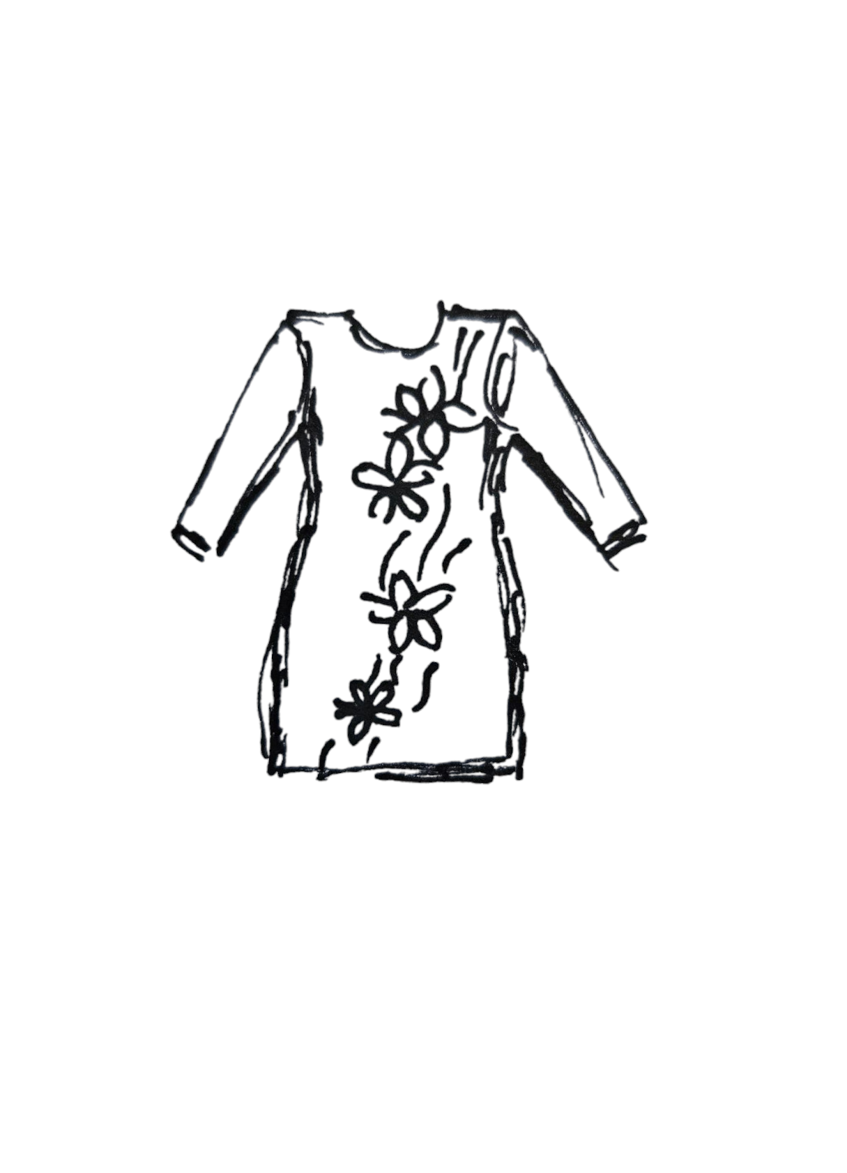 Šaty ručně malované