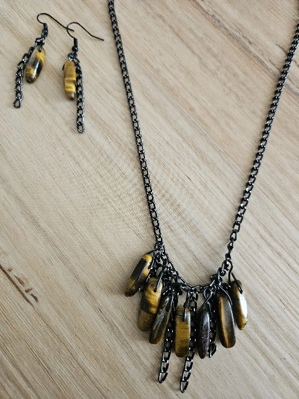 Souprava šperků s kamenem tygří oko